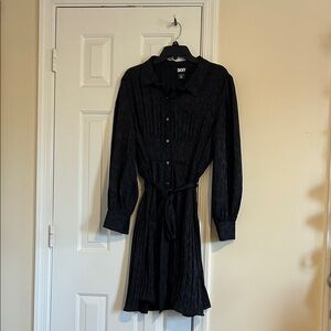 DKNY Charcoal Long Sleeve Dress